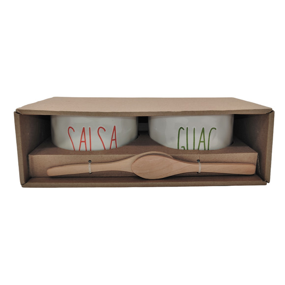 Blue Harbor Farmhouse Skinny Font Salsa & Guac Bowl Set - Picture 2 of 8